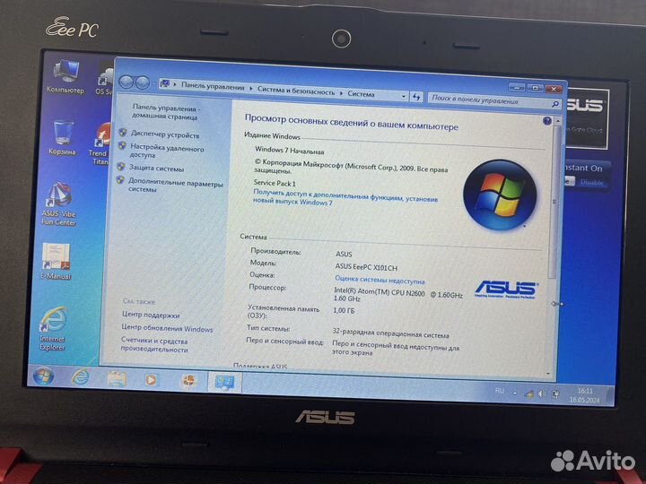 Нетбук asus EEE PC X101CH
