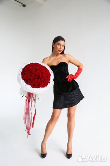 Букет с красными розами 51 шт. Доставка