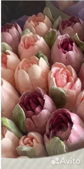 Сладкие букеты из зефира, цветы