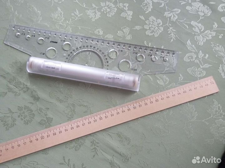 Линейка-рейшина, линейка деревянная 50 см