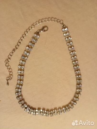 Ожерелье, чокер со стразами