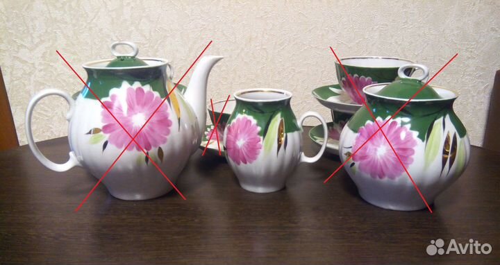 Молочник от сервиза Астры/Георгин Дулёво новый