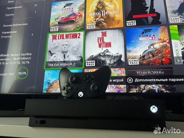 Xbox One X 1 Tb / 450 игр / 4k / Live Gold