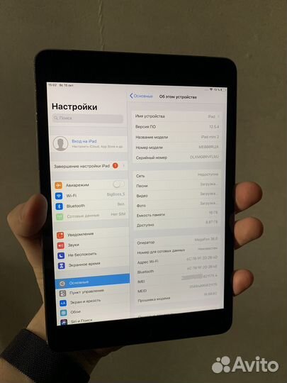 iPad mini 2 16gb wifi+sim A1490