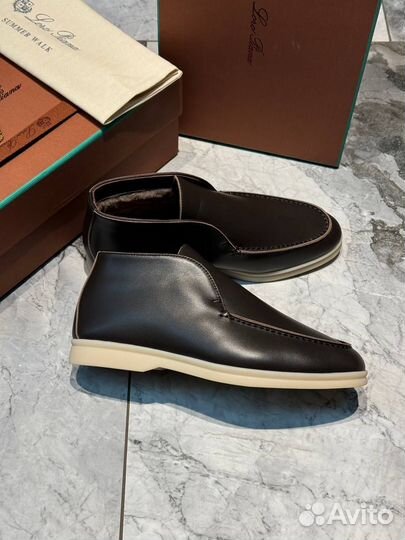 Лоферы женские на меху Loro Piana Chukka