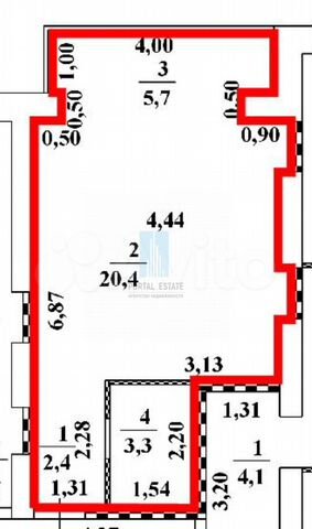 Квартира-студия, 31,8 м², 2/5 эт.