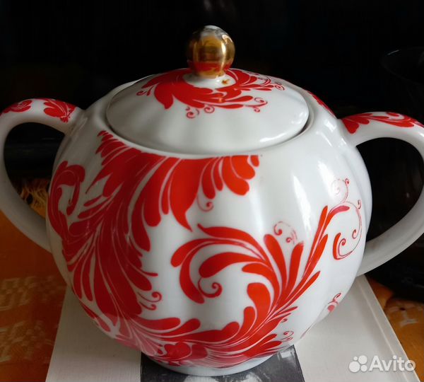 Сахарница фарфор лфз Перо жар птицы