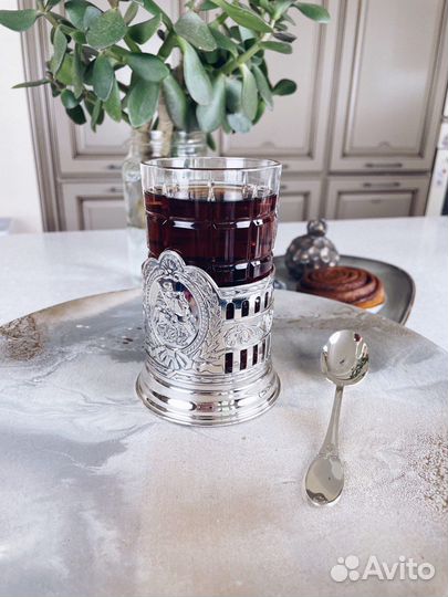 Подстаканник «Георгий Победоносец» из серебра герб