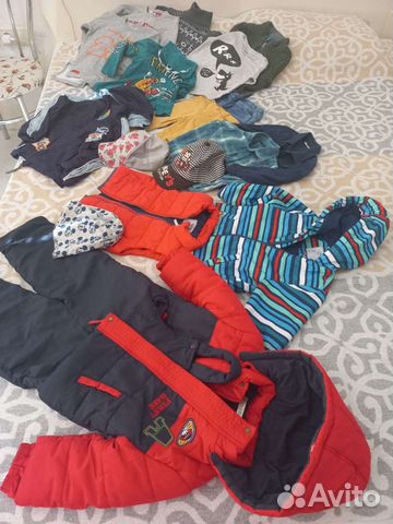 Осенняя одежда для мальчика пакетом 86 см