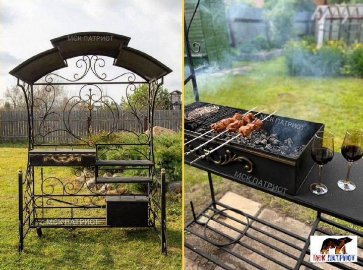 Мангал с крышей