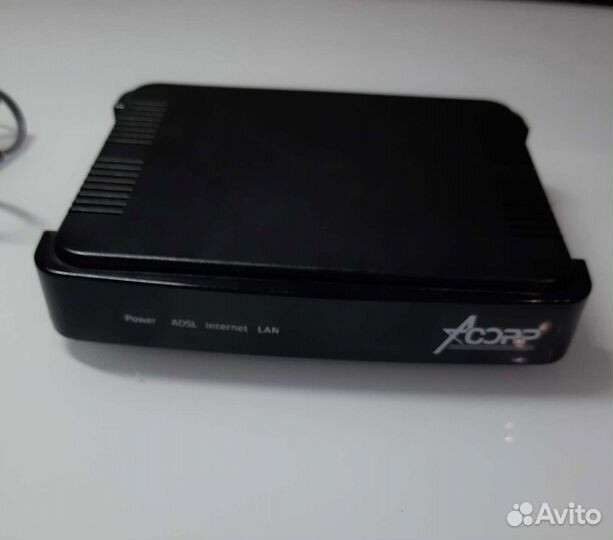 Adsl модем с блоком питания и кабелями