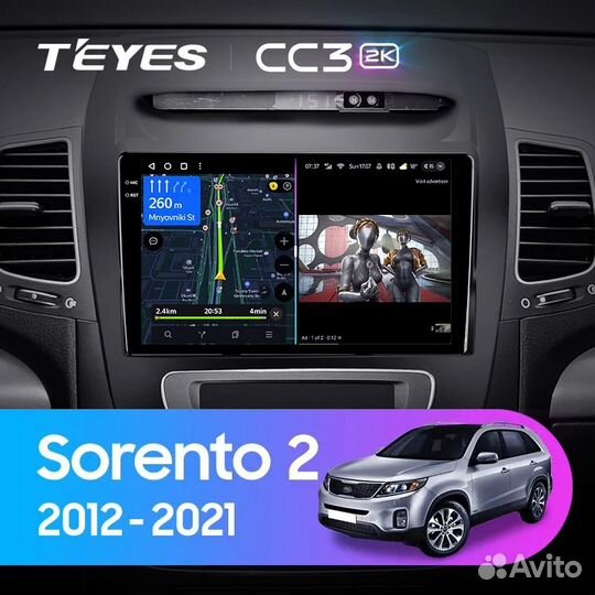 Магнитола для Sorento 2 2012-21 Teyes CC3 2k 4/64