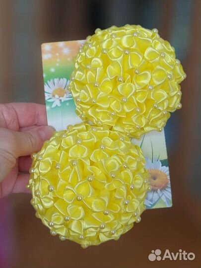 Банты-шары на зажимах