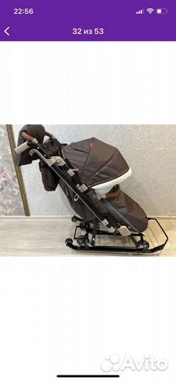 Новые Санки коляска Ника 7 8 к