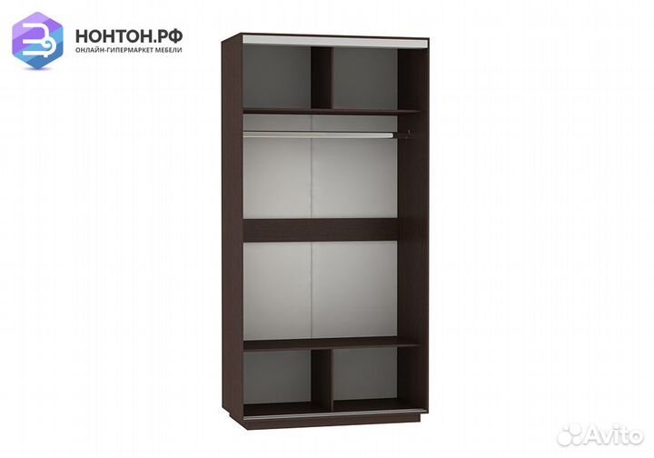 Шкаф-купе Нонтон Хит с двумя зеркалами венге