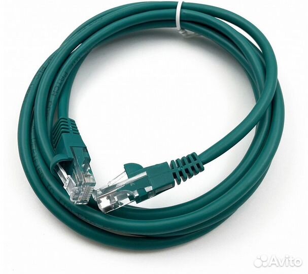 Патч-корд Buro UTP cat5E 4 пары 2м зеленый (UTP-5E