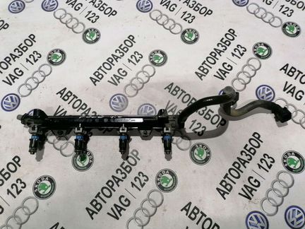 Топливная рейка с форсунками Фольксваген Поло 5