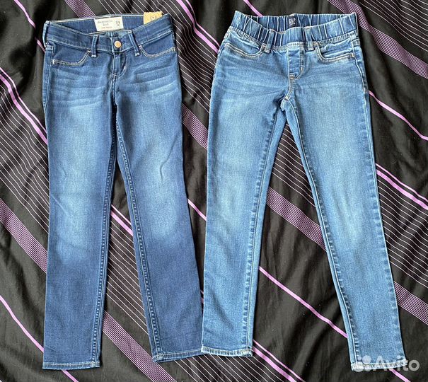 Джинсы девочки gap/abercrombie 7-8 лет 130