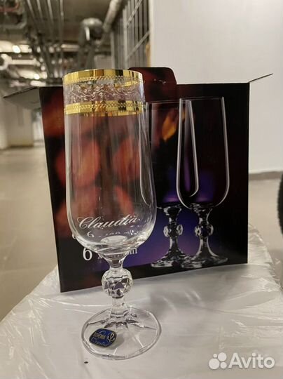 Бокалы bohemia crystal Claudia для шампанского