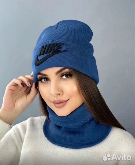 Комплект шапка и снуд женский