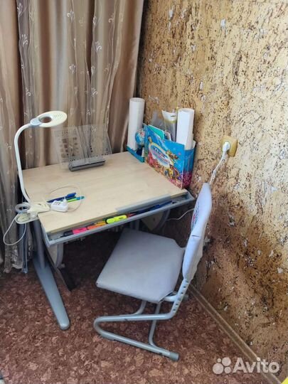 Растущая парта и стул дэми школа