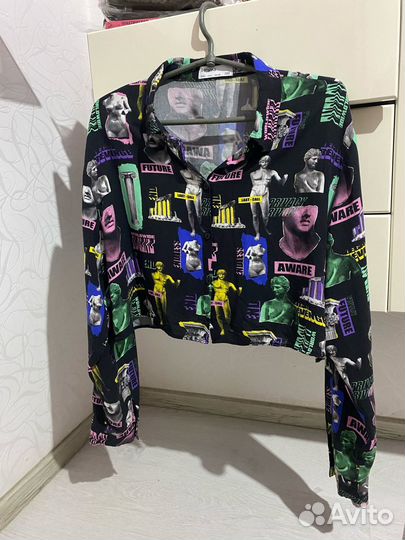 Рубашка bershka укороченная