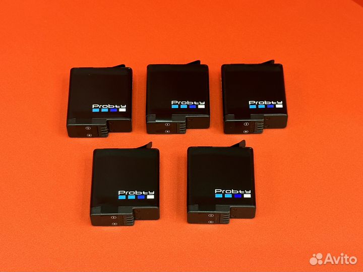 Аккумулятор для GoPro Hero 5/6/7/8 (5шт) Probty