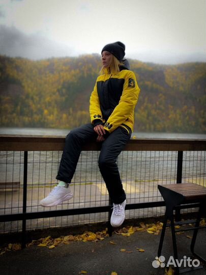 Комбинезон женский Winter Fox желтый\чёрный