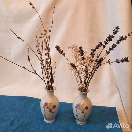 Вазочки парные, фарфор