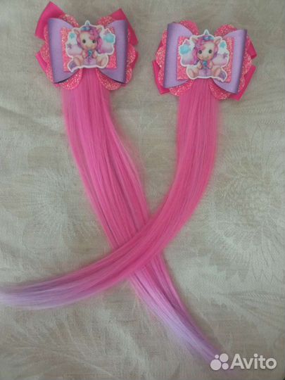Бантики с прядями