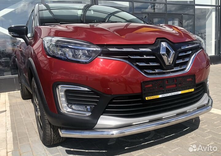 Защита переднего бампера Renault Kaptur 2021г