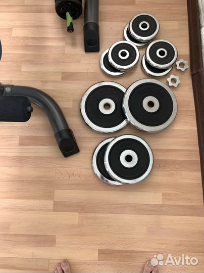 Скамья-тренажер+стойка для штанга