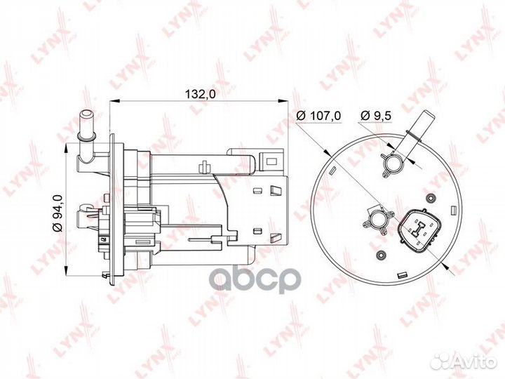 Фильтр топливный LF957M lynxauto