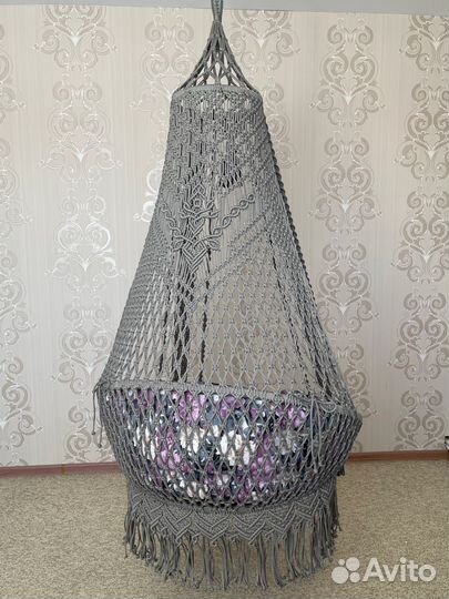 Подвесное кресло макраме