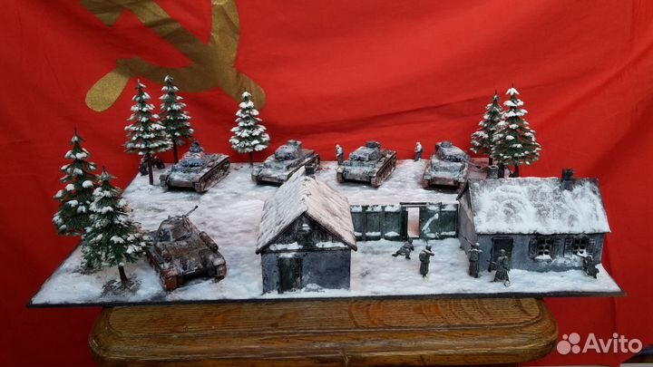 Панорама Танковый бой под Москвой. Зима 1941 г