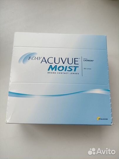 Контактные линзы acuvue 1-DAY moist. 180 шт