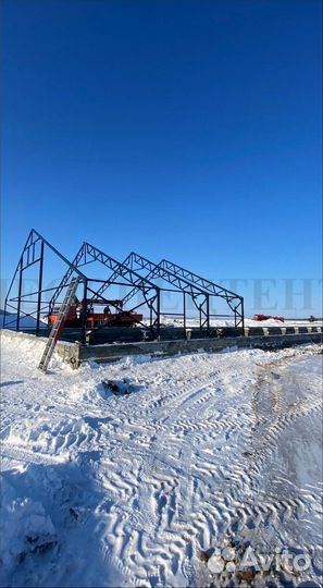 Тентовый сборно-разборный ангар 10х21х3