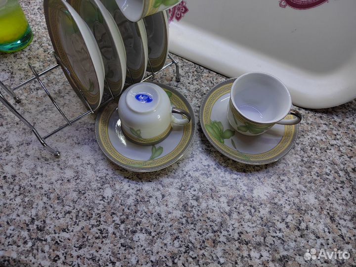 Кофейные чашки с блюдцем