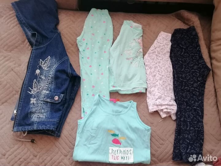 Вещи пакетом для девочки 110-122