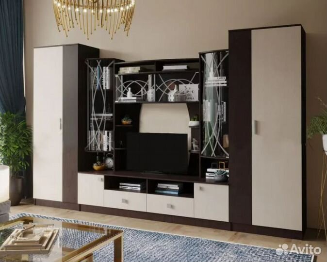 Гостиная Женева дуб беленый / венге