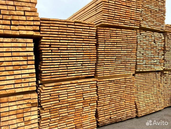 Доска обрезная 25х100х6000мм 1 сорт ГОСТ