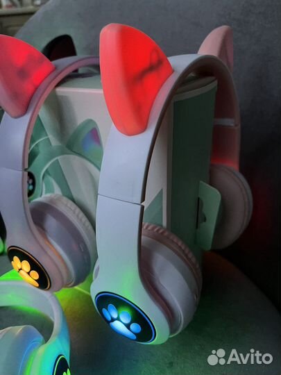 Наушники с ушками CAT LED