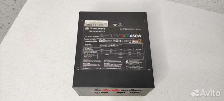 Блок питания ATX Thermaltake Smart Pro RGB 650W