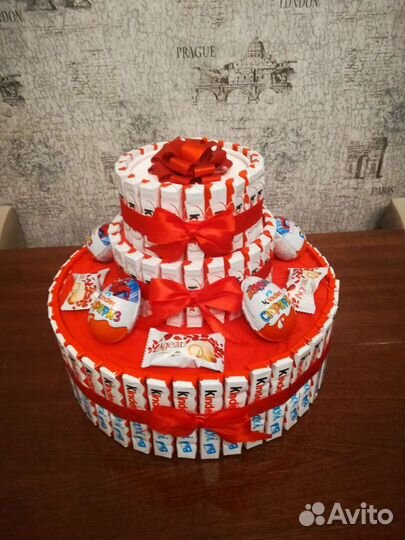 Торт из конфет и шоколадок, букет из конфет