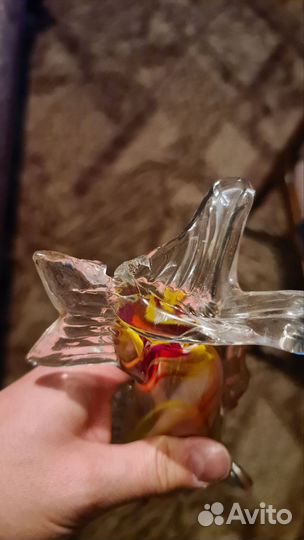 Рыбка из цветного стекла винтаж СССР
