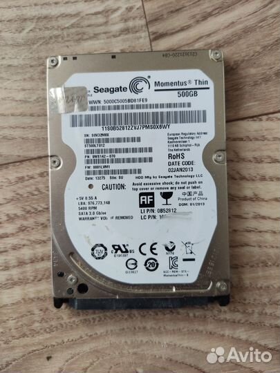 Жесткие диси SATA hdd 2.5 на 1Тб, 500Gb,320Gb