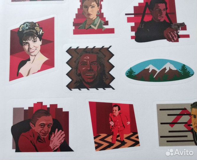 Наклейки стикеры Твин Пикс