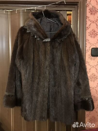 Шуба из щипанной нутрии