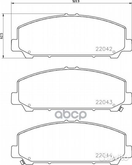 Колодки тормозные дисковые перед infiniti Q