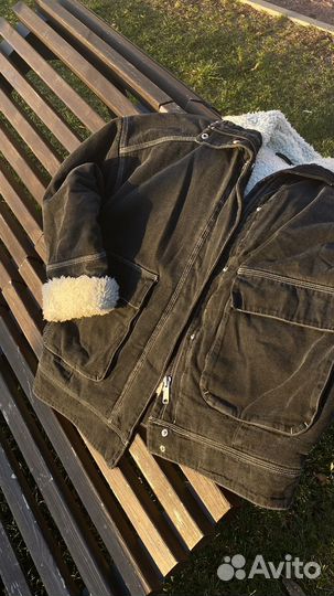 Джинсовая куртка с мехом